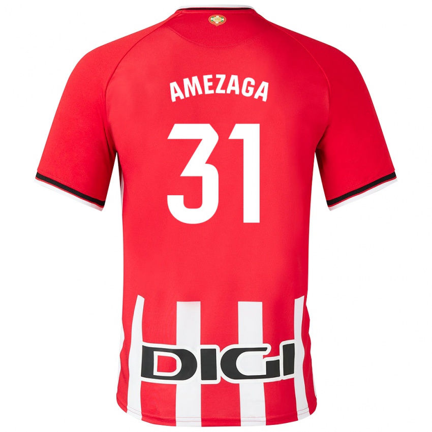 Uomo Maglia Jone Amezaga #31 Rosso Kit Gara Home 2023/24 Maglietta