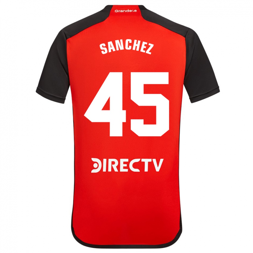 Uomo Maglia Sebastián Sánchez #45 Rosso Kit Gara Away 2023/24 Maglietta