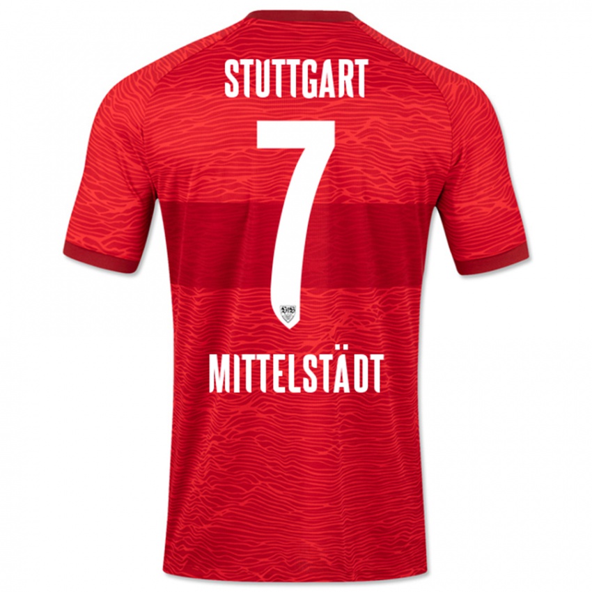 Uomo Maglia Maximilian Mittelstädt #7 Rosso Kit Gara Away 2023/24 Maglietta