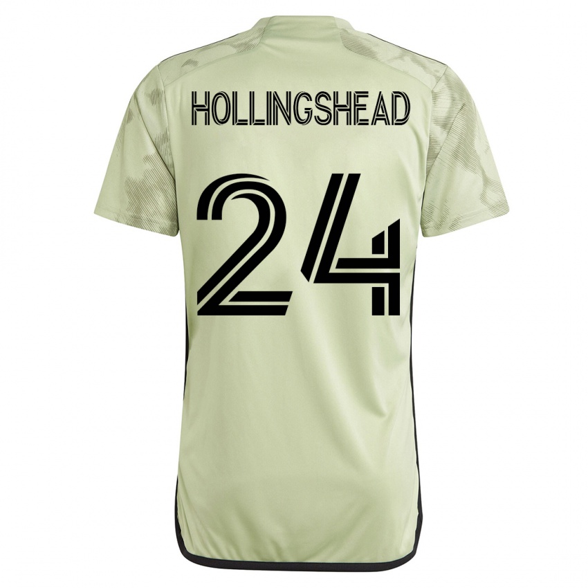 Uomo Maglia Ryan Hollingshead #24 Verde Kit Gara Away 2023/24 Maglietta