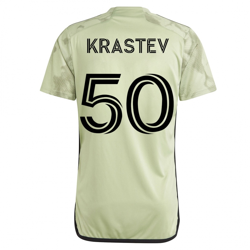 Uomo Maglia Filip Krastev #50 Verde Kit Gara Away 2023/24 Maglietta
