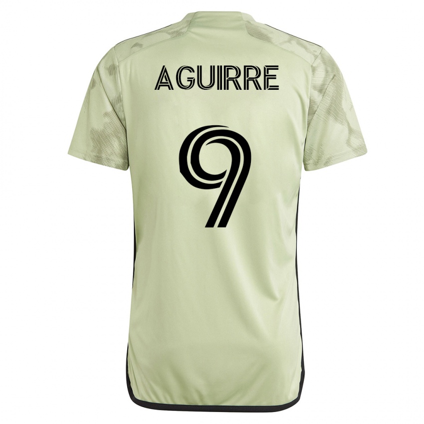Uomo Maglia Dustin Aguirre #9 Verde Kit Gara Away 2023/24 Maglietta