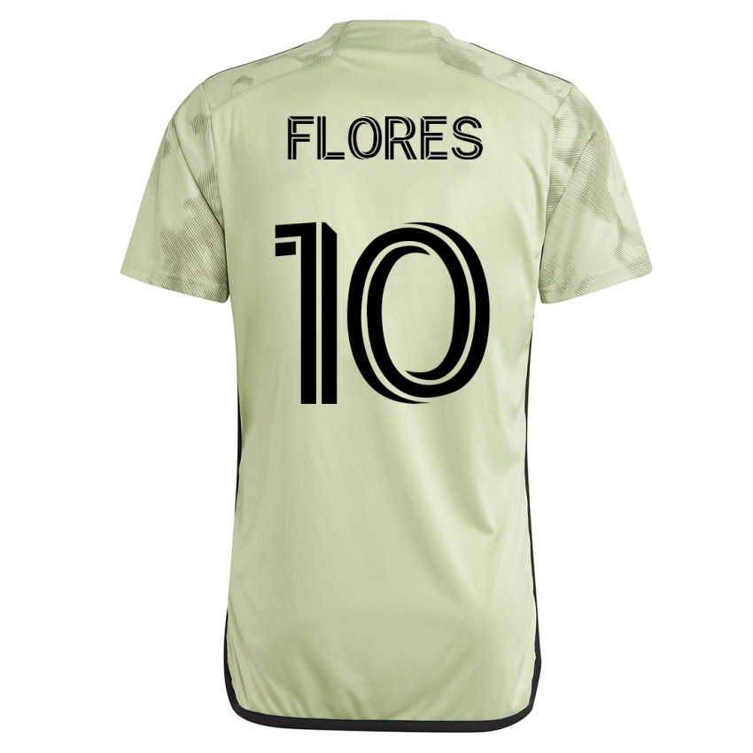 Uomo Maglia Leonardo Flores #10 Verde Kit Gara Away 2023/24 Maglietta