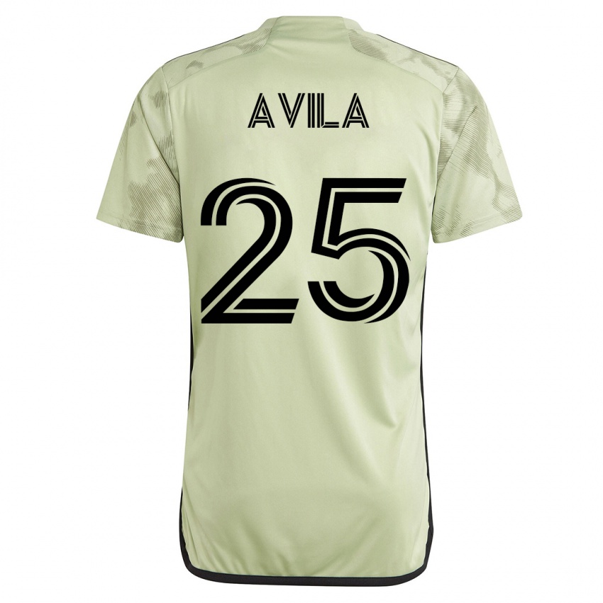 Uomo Maglia Armando Avila #25 Verde Kit Gara Away 2023/24 Maglietta
