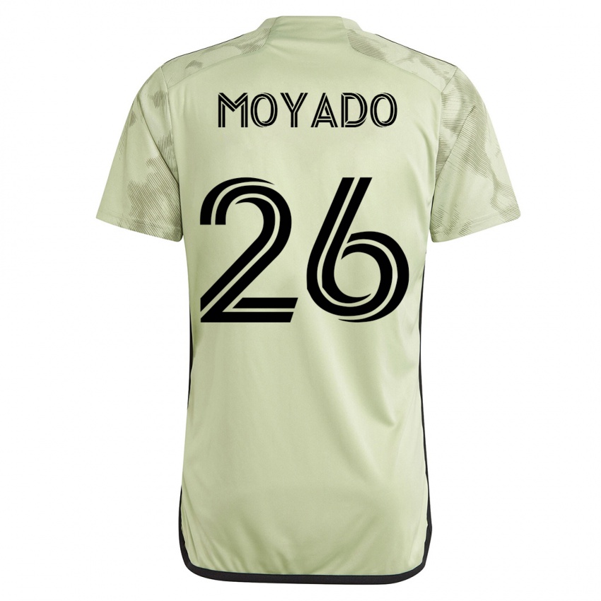 Uomo Maglia Bryan Moyado #26 Verde Kit Gara Away 2023/24 Maglietta
