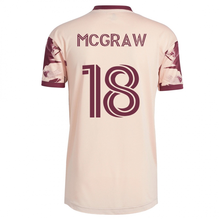 Uomo Maglia Zac Mcgraw #18 Bianco Blu Kit Gara Away 2023/24 Maglietta