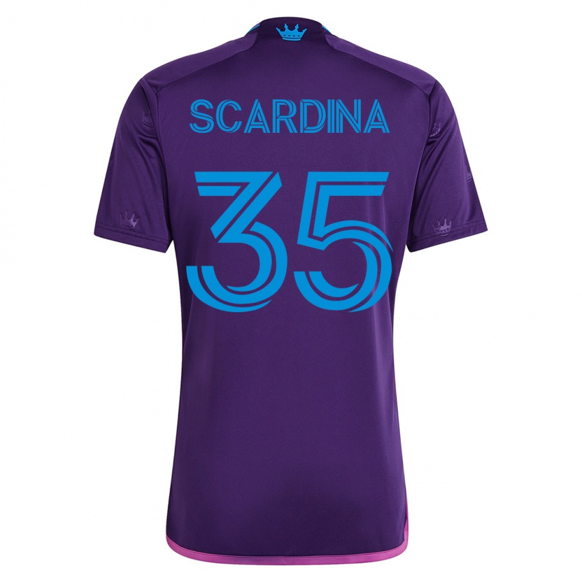 Uomo Maglia Nick Scardina #35 Viola Kit Gara Away 2023/24 Maglietta