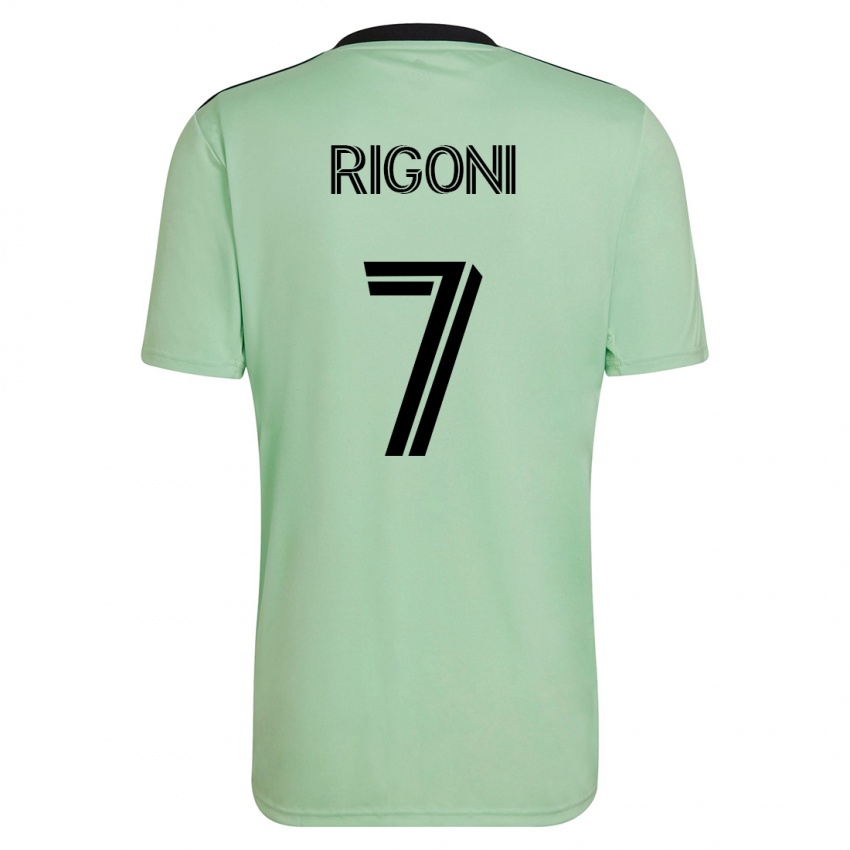 Uomo Maglia Emiliano Rigoni #7 Verde Chiaro Kit Gara Away 2023/24 Maglietta