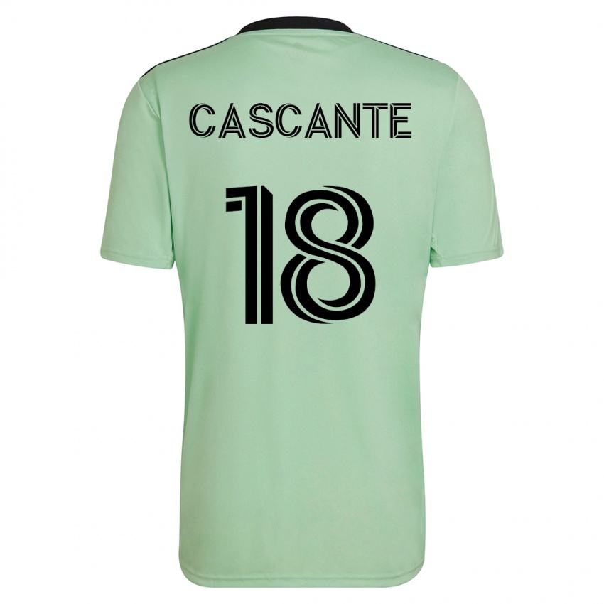 Uomo Maglia Julio Cascante #18 Verde Chiaro Kit Gara Away 2023/24 Maglietta