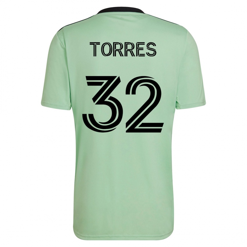 Uomo Maglia Ervin Torres #32 Verde Chiaro Kit Gara Away 2023/24 Maglietta