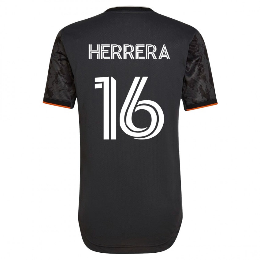 Uomo Maglia Hector Herrera #16 Nero Kit Gara Away 2023/24 Maglietta