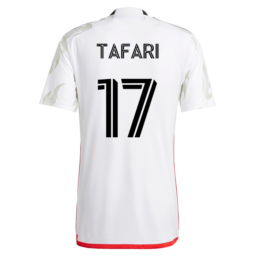 Uomo Maglia Nkosi Tafari #17 Bianco Kit Gara Away 2023/24 Maglietta