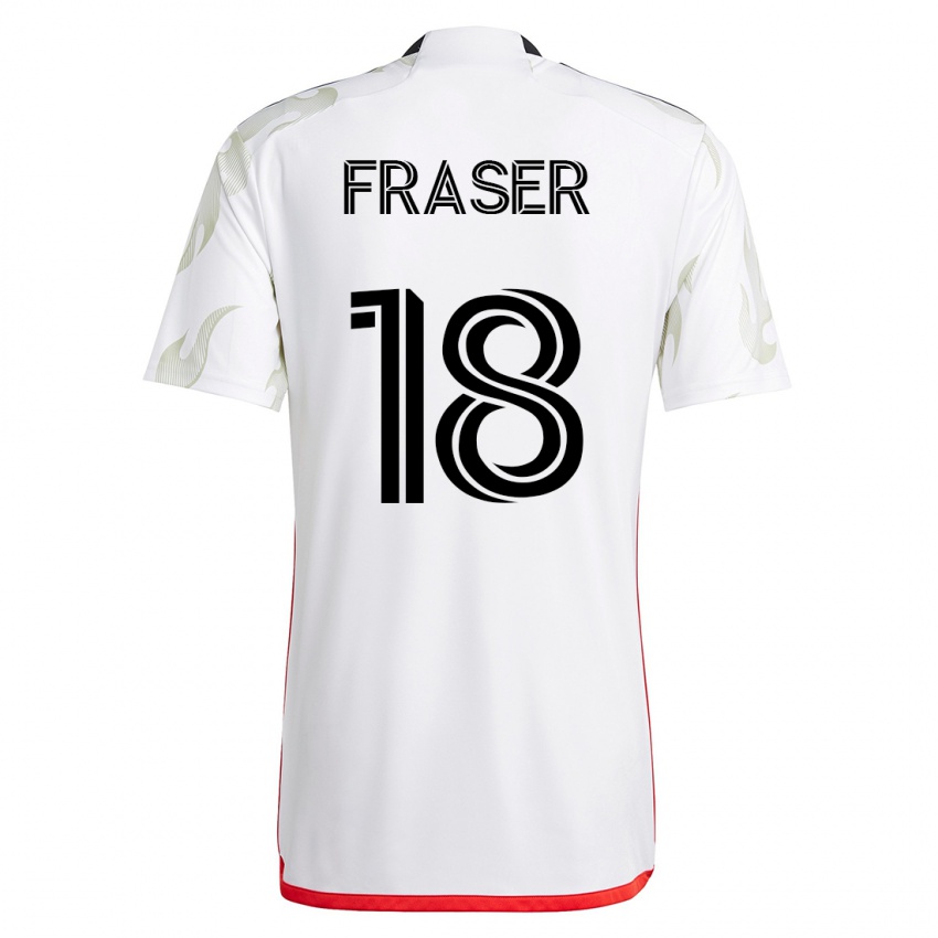 Uomo Maglia Liam Fraser #18 Bianco Kit Gara Away 2023/24 Maglietta