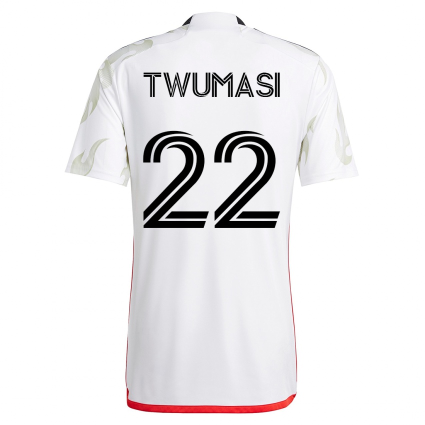 Uomo Maglia Ema Twumasi #22 Bianco Kit Gara Away 2023/24 Maglietta