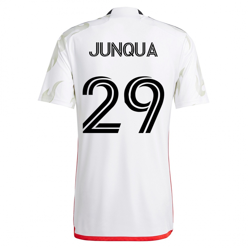 Uomo Maglia Sam Junqua #29 Bianco Kit Gara Away 2023/24 Maglietta