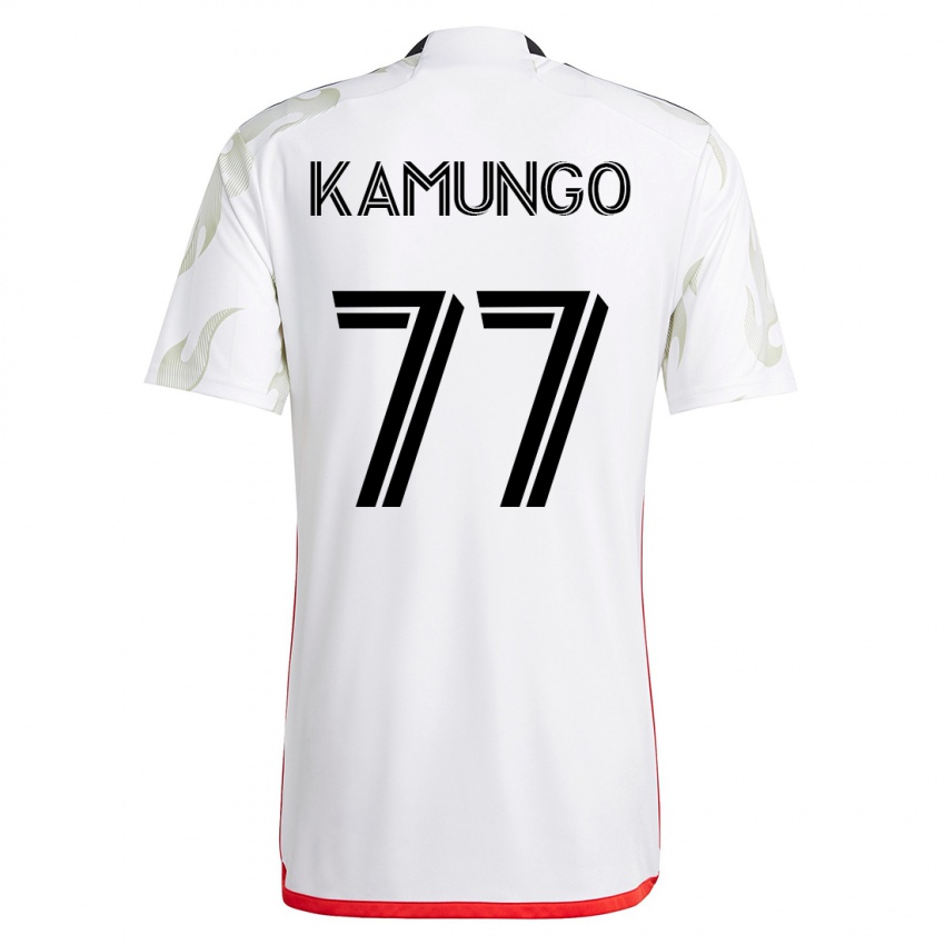 Uomo Maglia Bernard Kamungo #77 Bianco Kit Gara Away 2023/24 Maglietta