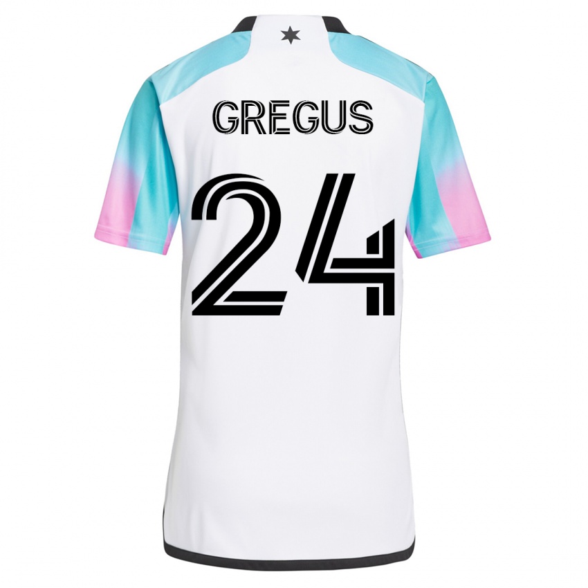 Uomo Maglia Ján Gregus #24 Bianco Kit Gara Away 2023/24 Maglietta