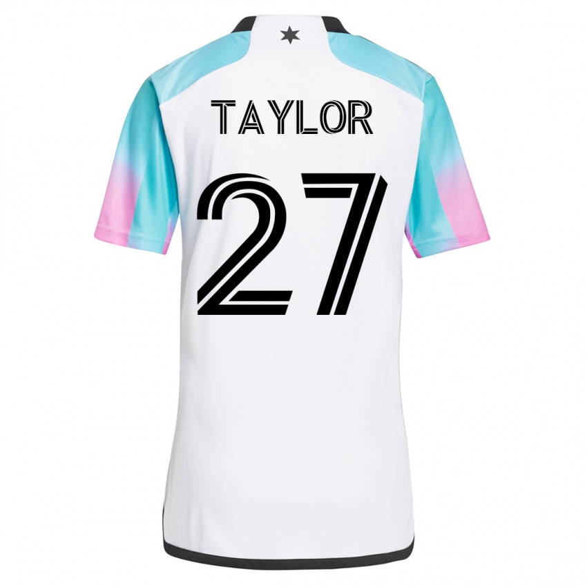 Uomo Maglia D.j. Taylor #27 Bianco Kit Gara Away 2023/24 Maglietta