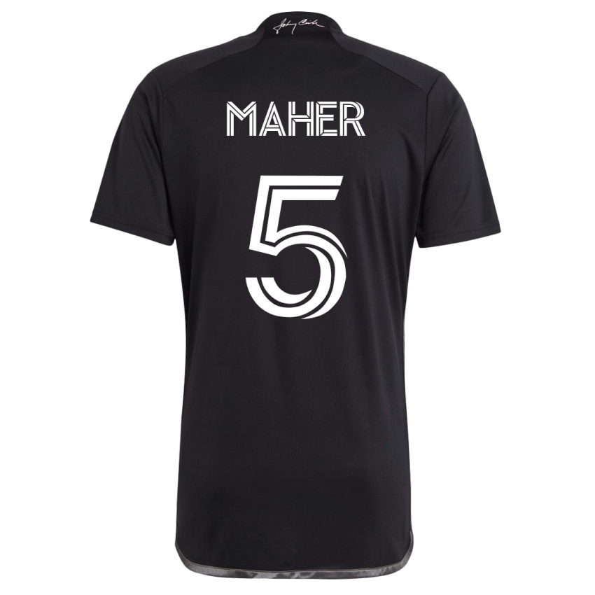 Uomo Maglia Jack Maher #5 Nero Kit Gara Away 2023/24 Maglietta