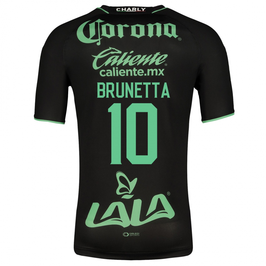 Uomo Maglia Juan Brunetta #10 Nero Kit Gara Away 2023/24 Maglietta