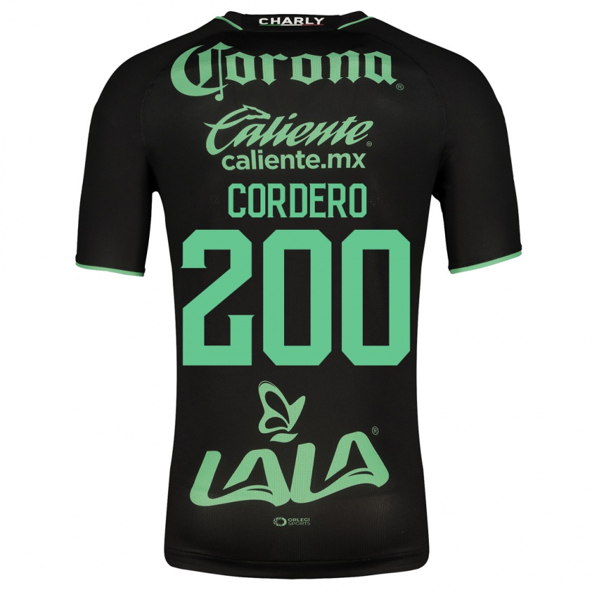 Uomo Maglia Mario Cordero #200 Nero Kit Gara Away 2023/24 Maglietta