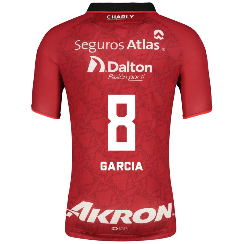 Uomo Maglia Mateo García #8 Rosso Kit Gara Away 2023/24 Maglietta