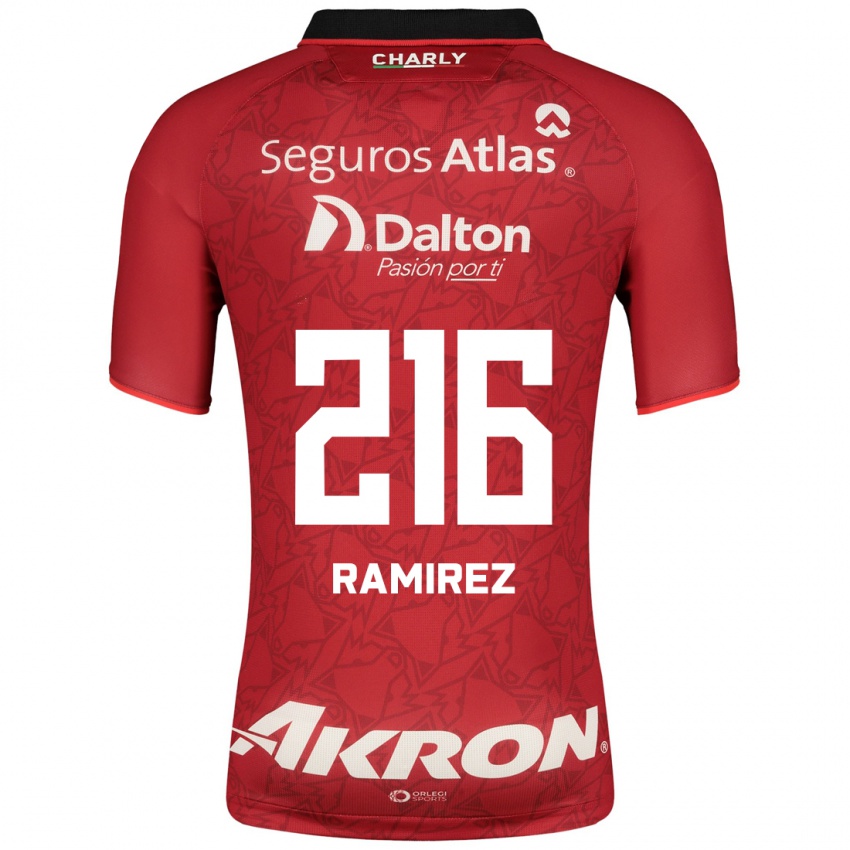 Uomo Maglia Paulo Ramírez #216 Rosso Kit Gara Away 2023/24 Maglietta
