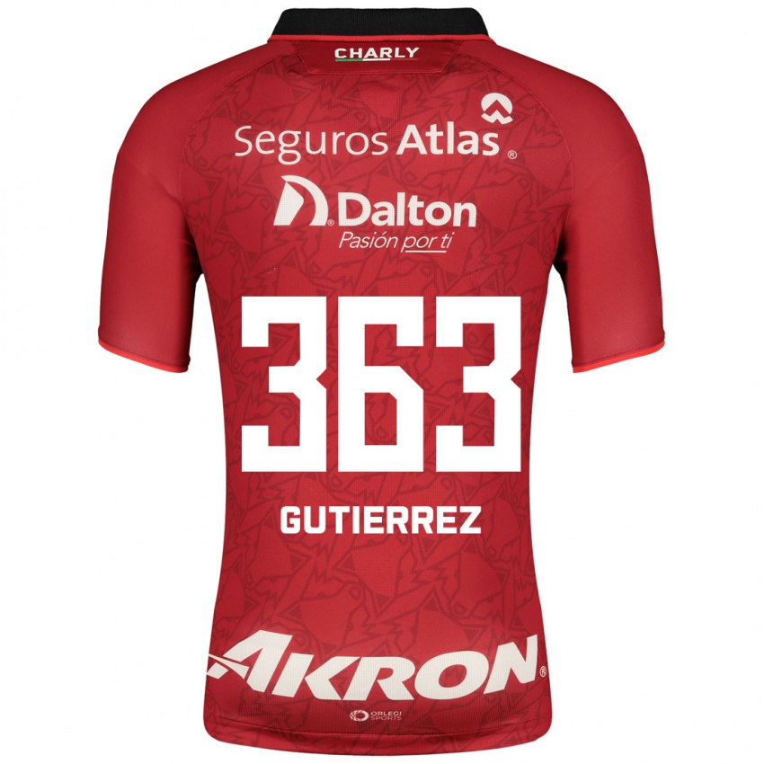 Uomo Maglia Orlando Gutiérrez #363 Rosso Kit Gara Away 2023/24 Maglietta