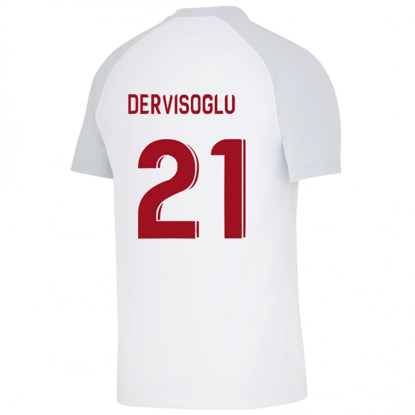 Uomo Maglia Halil Dervişoğlu #21 Bianco Kit Gara Away 2023/24 Maglietta