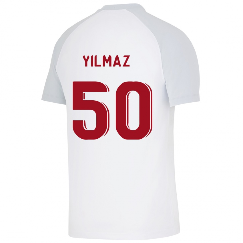 Uomo Maglia Jankat Yılmaz #50 Bianco Kit Gara Away 2023/24 Maglietta