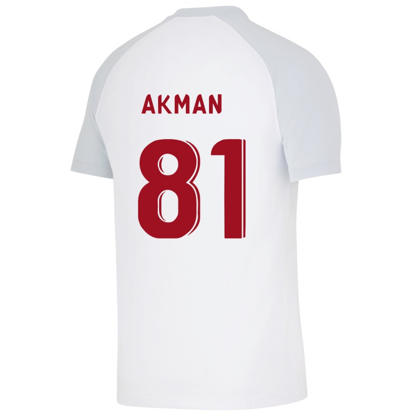 Uomo Maglia Hamza Akman #81 Bianco Kit Gara Away 2023/24 Maglietta
