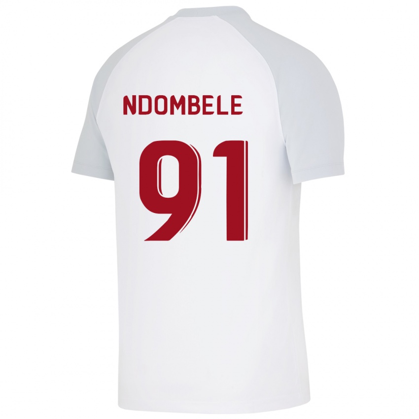 Uomo Maglia Tanguy Ndombele #91 Bianco Kit Gara Away 2023/24 Maglietta