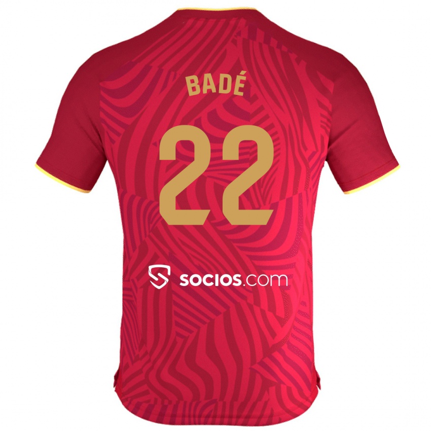 Uomo Maglia Loic Bade #22 Rosso Kit Gara Away 2023/24 Maglietta
