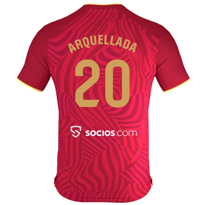 Uomo Maglia Álvaro Arquellada #20 Rosso Kit Gara Away 2023/24 Maglietta
