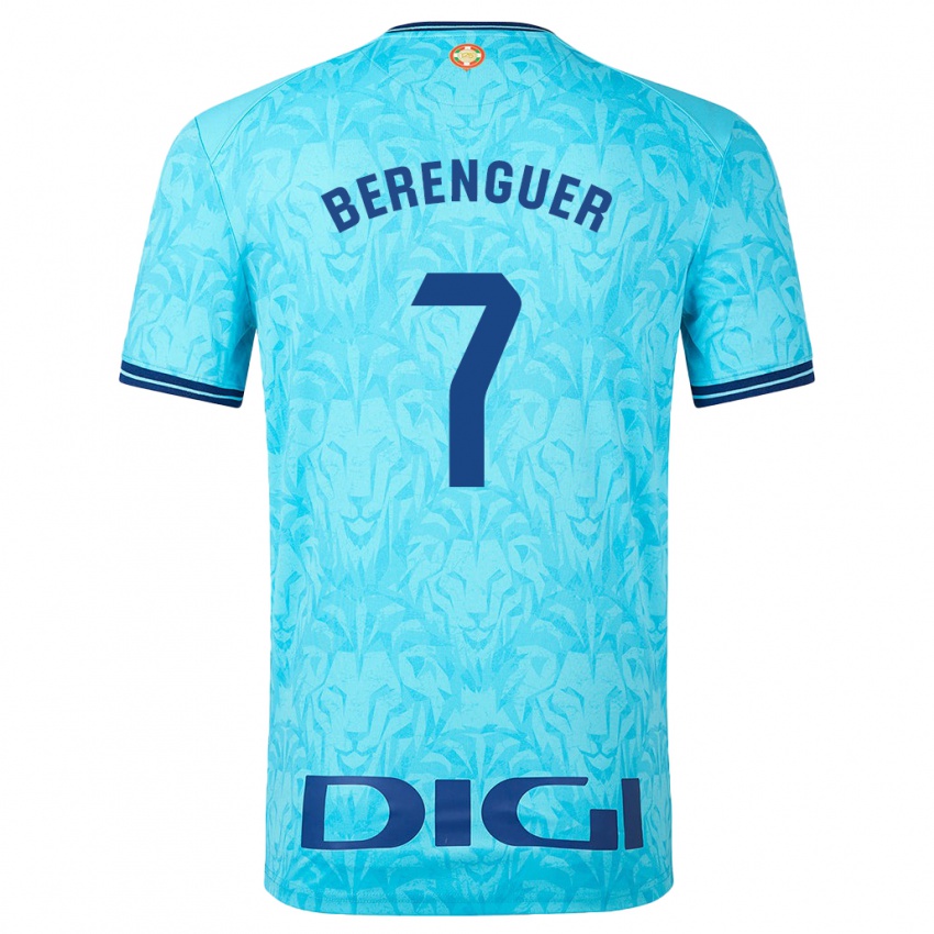 Uomo Maglia Alex Berenguer #7 Cielo Blu Kit Gara Away 2023/24 Maglietta