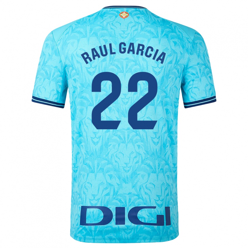 Uomo Maglia Raul Garcia #22 Cielo Blu Kit Gara Away 2023/24 Maglietta
