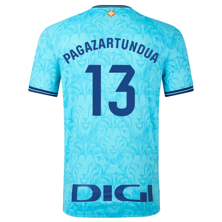 Uomo Maglia Iker Pagazartundua #13 Cielo Blu Kit Gara Away 2023/24 Maglietta
