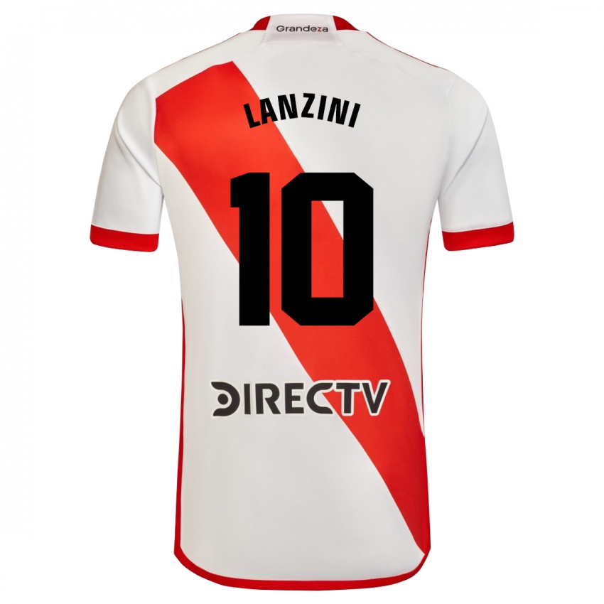 Donna Maglia Manuel Lanzini #10 Bianco Rosso Kit Gara Home 2023/24 Maglietta