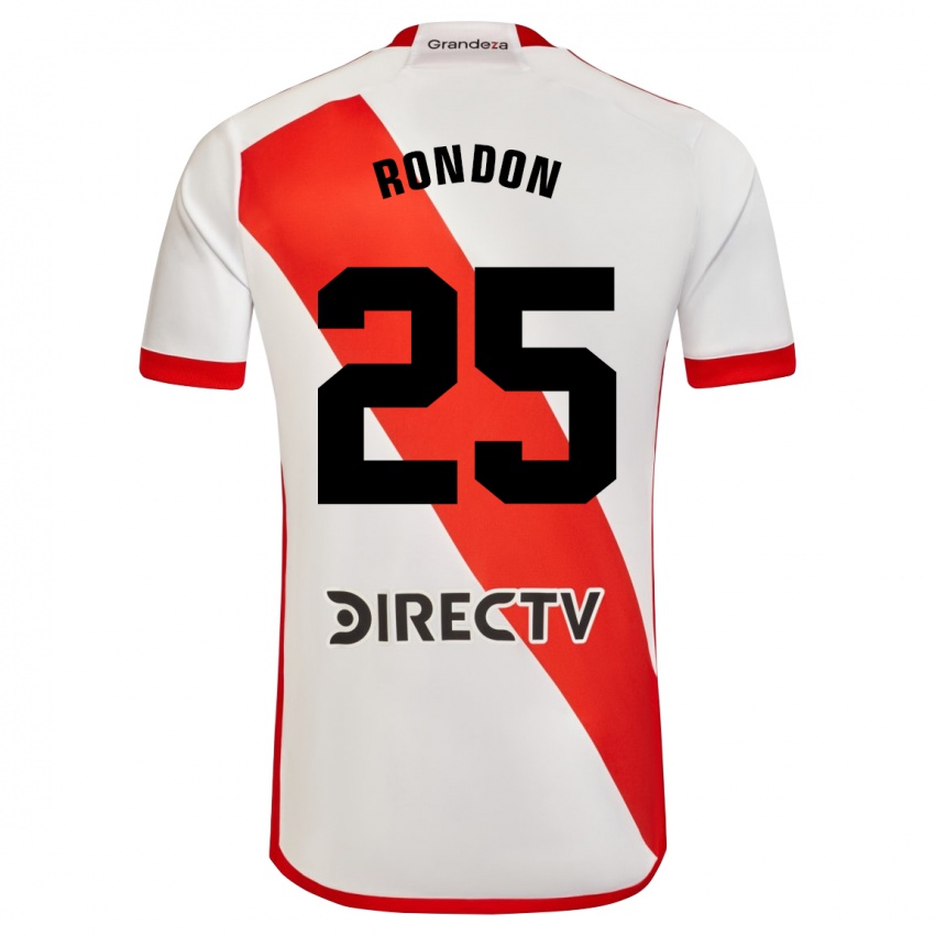 Donna Maglia Salomon Rondon #25 Bianco Rosso Kit Gara Home 2023/24 Maglietta