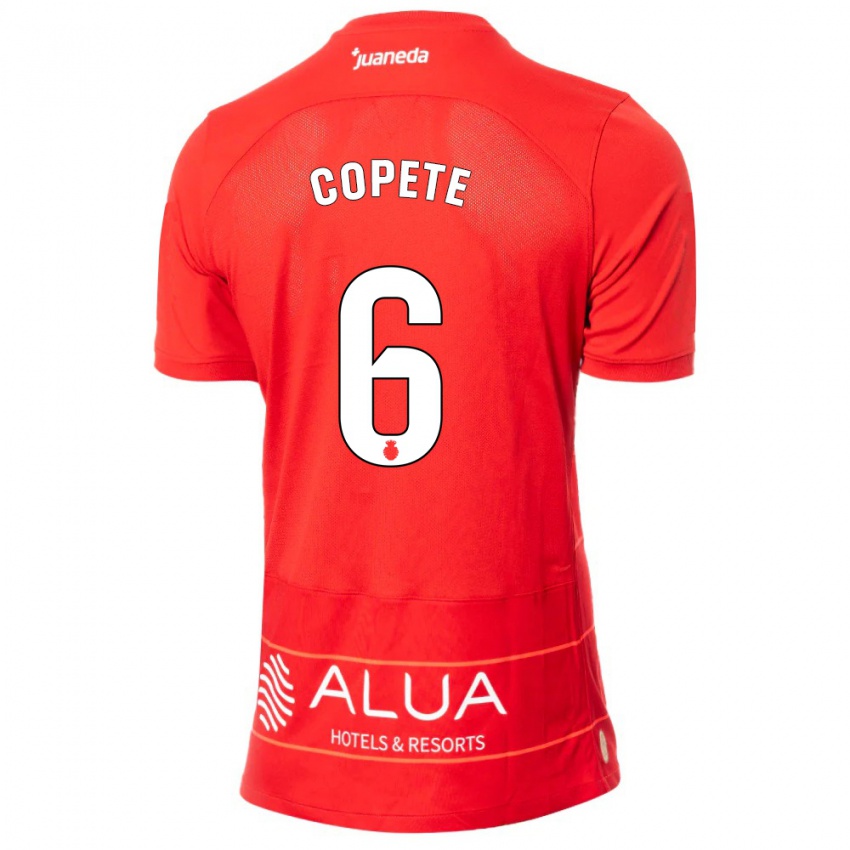 Donna Maglia José Copete #6 Rosso Kit Gara Home 2023/24 Maglietta