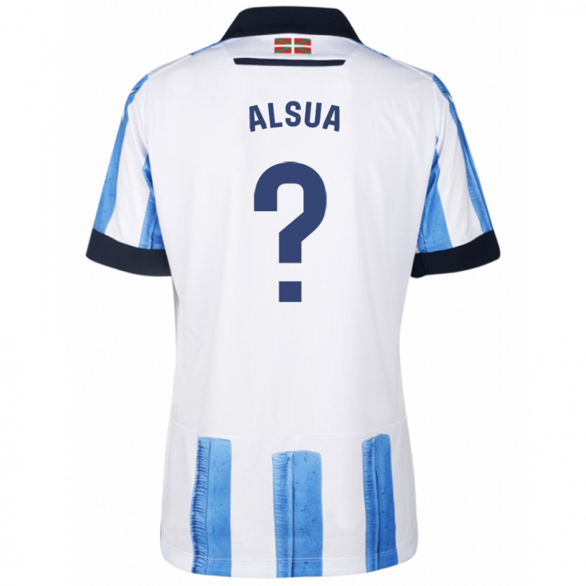 Donna Maglia Adur Alsua #0 Blu Bianco Kit Gara Home 2023/24 Maglietta
