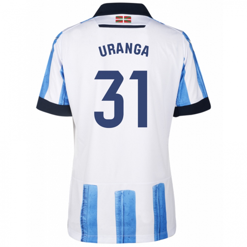 Donna Maglia Haizea Uranga Agirre #31 Blu Bianco Kit Gara Home 2023/24 Maglietta