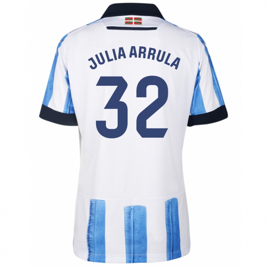 Donna Maglia Julia Arrula #32 Blu Bianco Kit Gara Home 2023/24 Maglietta