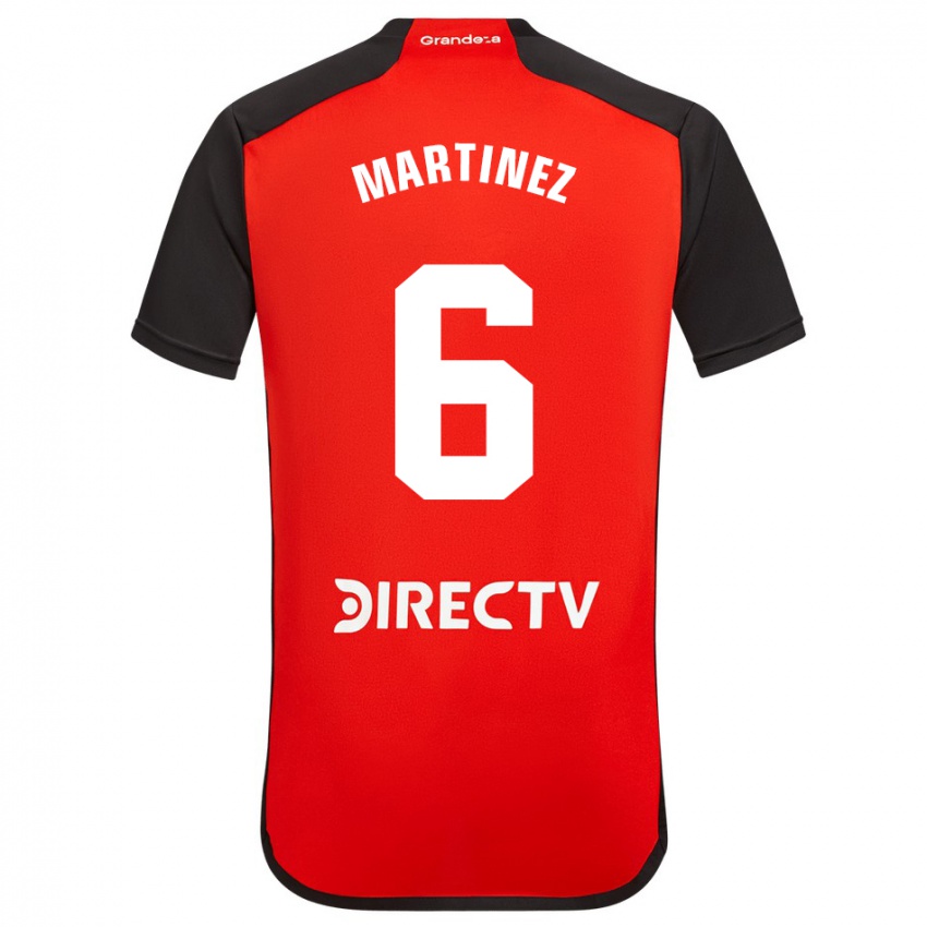 Donna Maglia David Martinez #6 Rosso Kit Gara Away 2023/24 Maglietta