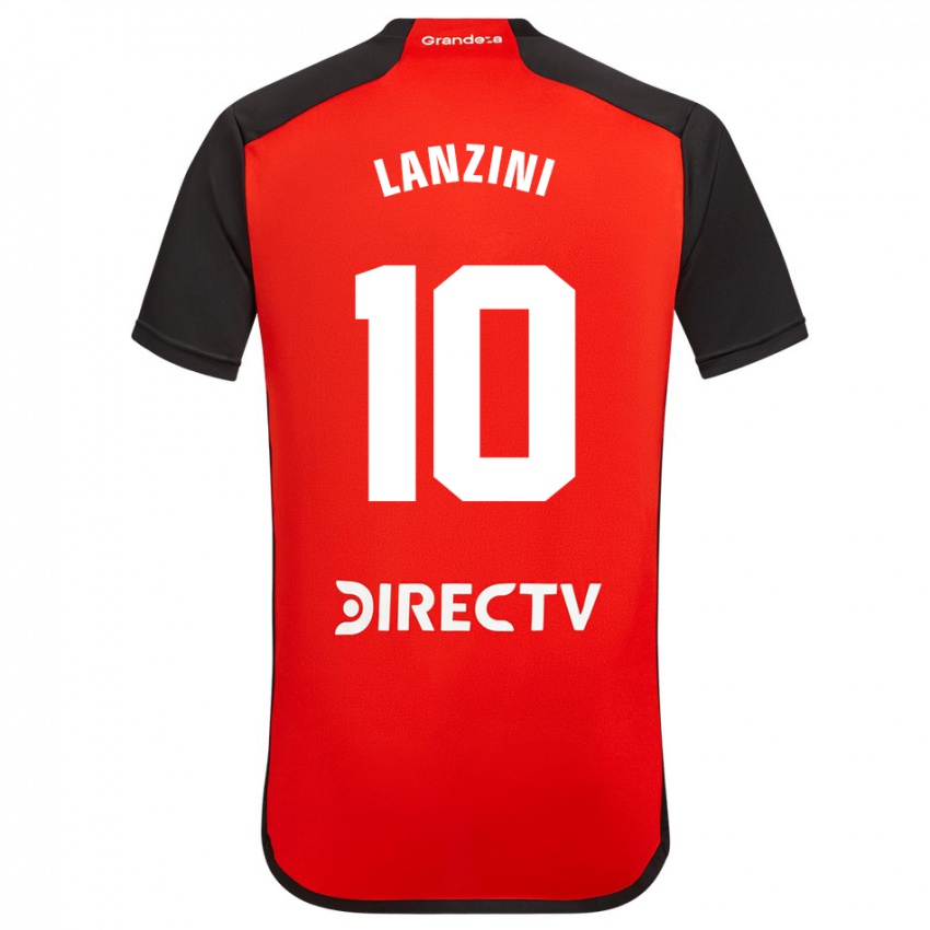 Donna Maglia Manuel Lanzini #10 Rosso Kit Gara Away 2023/24 Maglietta
