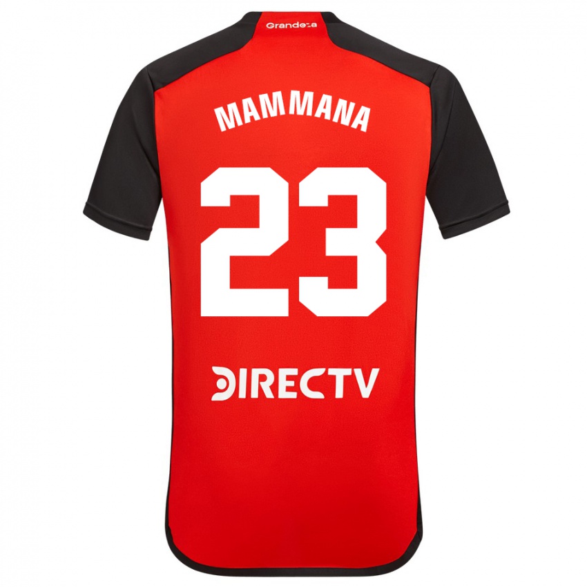 Donna Maglia Emanuel Mammana #23 Rosso Kit Gara Away 2023/24 Maglietta
