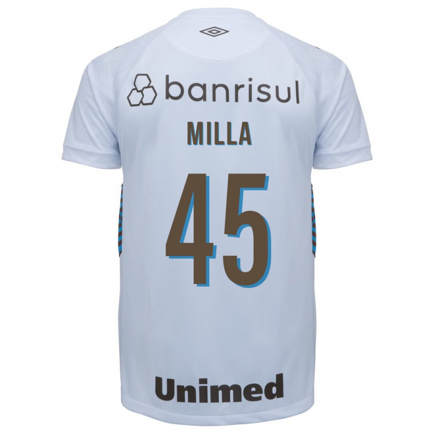 Donna Maglia Lucas Milla #45 Bianco Kit Gara Away 2023/24 Maglietta