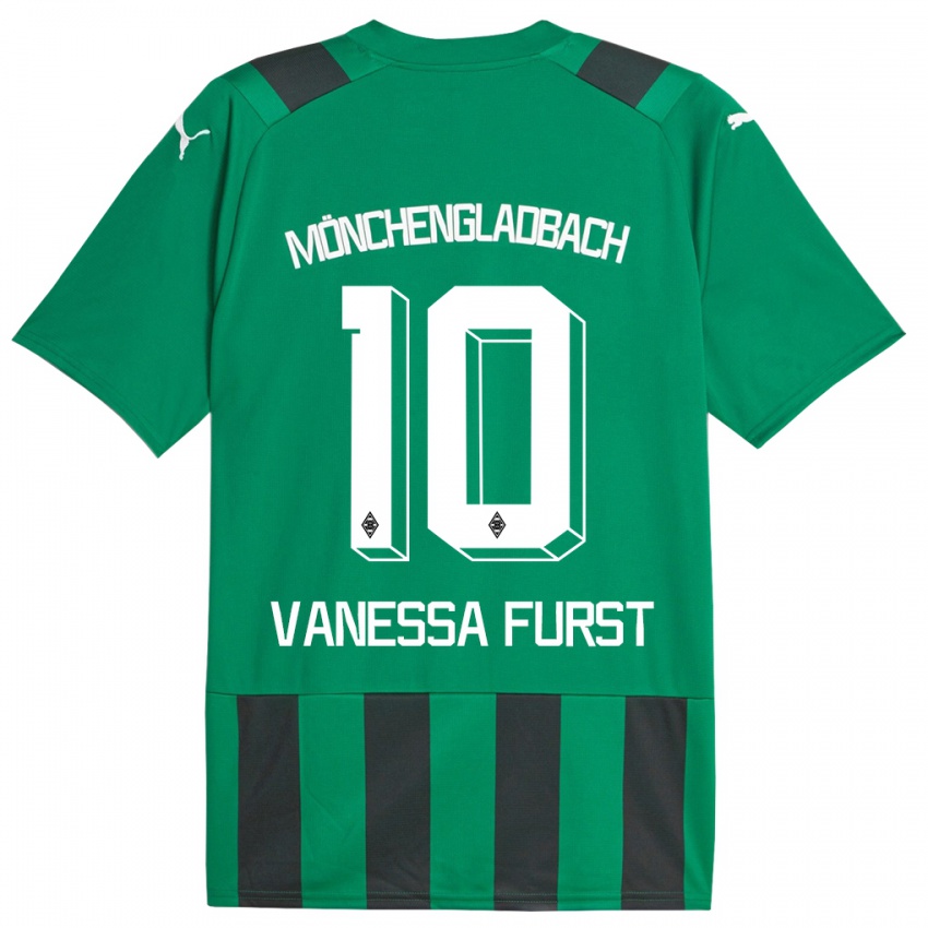 Donna Maglia Vanessa Fürst #10 Nero Verde Kit Gara Away 2023/24 Maglietta