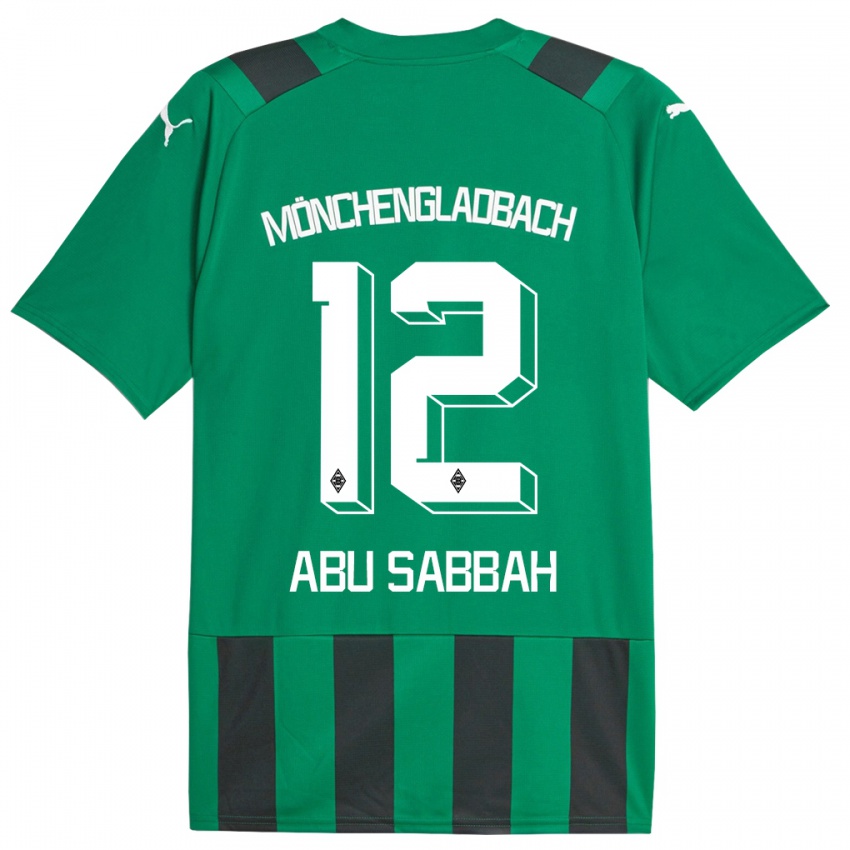 Donna Maglia Sarah Abu Sabbah #12 Nero Verde Kit Gara Away 2023/24 Maglietta
