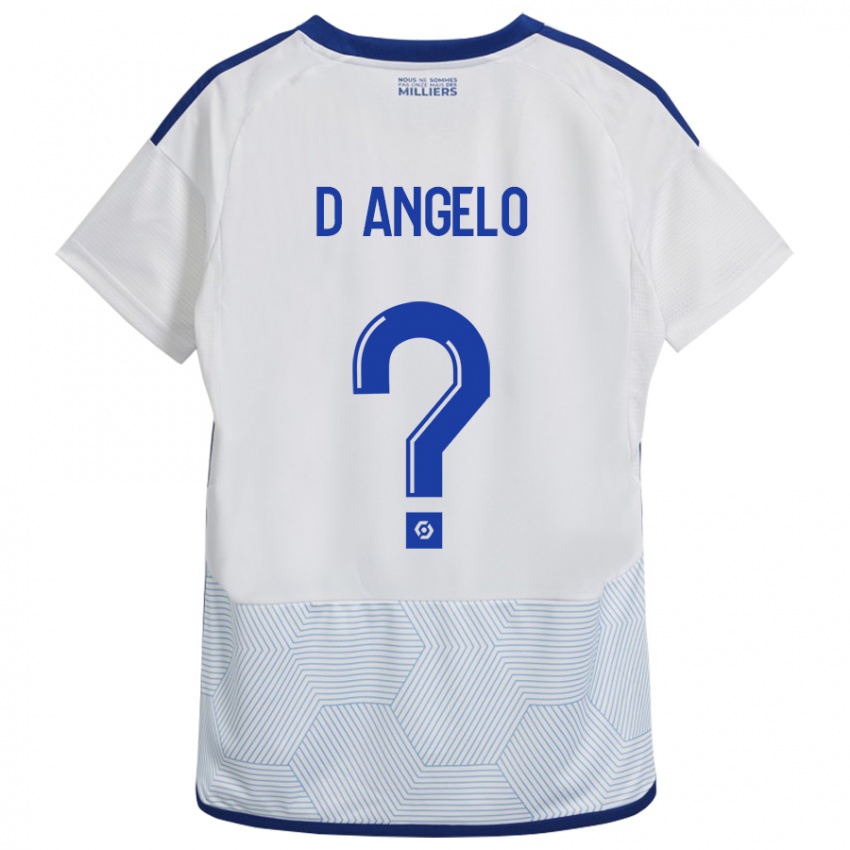 Donna Maglia Gianni D'angelo #0 Bianco Kit Gara Away 2023/24 Maglietta